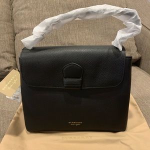 Burberry Medium Cambereley Leather Tote Black